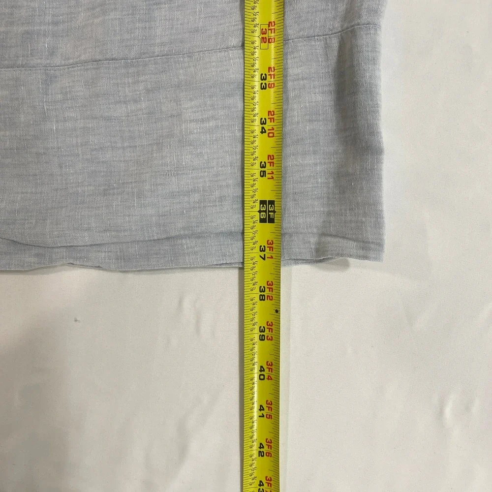 Restoration Hardware Linen King Pillowcase King Blue 100% Linen | Coastal